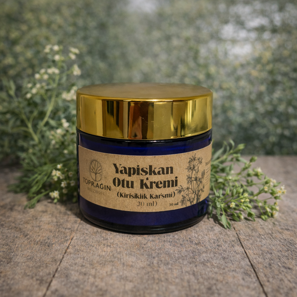 Kırışıklık Karşıtı Bakım Kremi yoğurt otu  kremi yapışkan ot kremi( 50 ml )