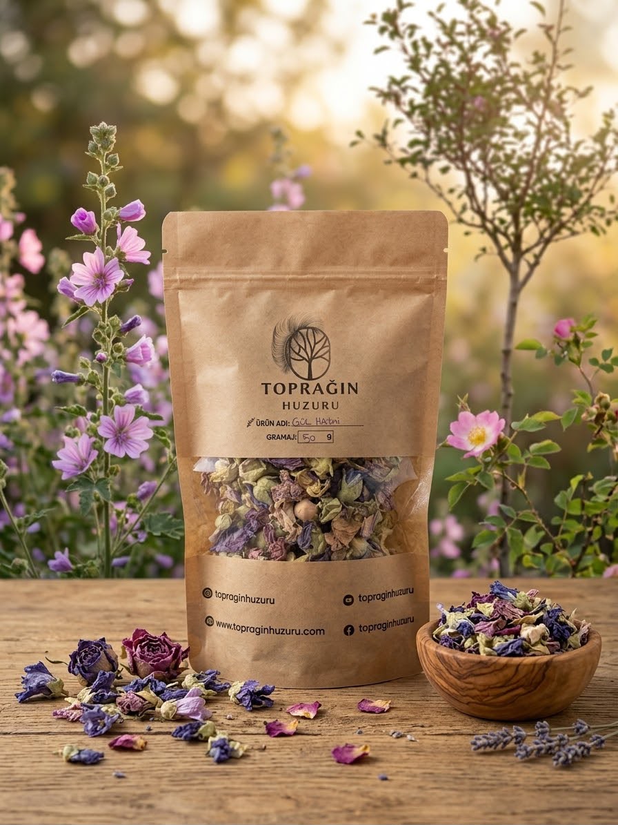 Gül Hatmi Çiçeği Kurusu ( 50 Gram )